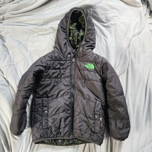 Charcoal Grey North Face Reversible Jacket